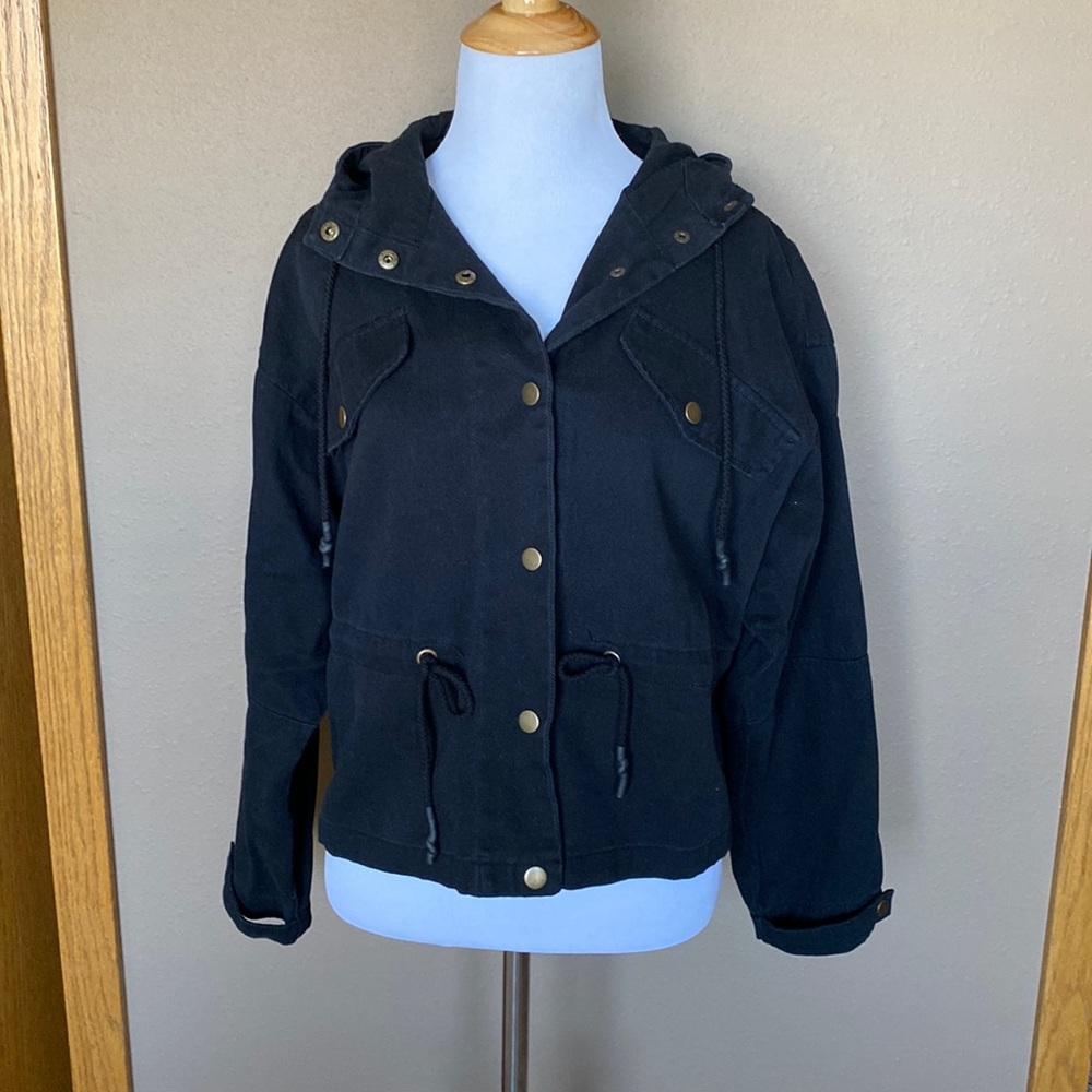 Black Label soft black denim jacket